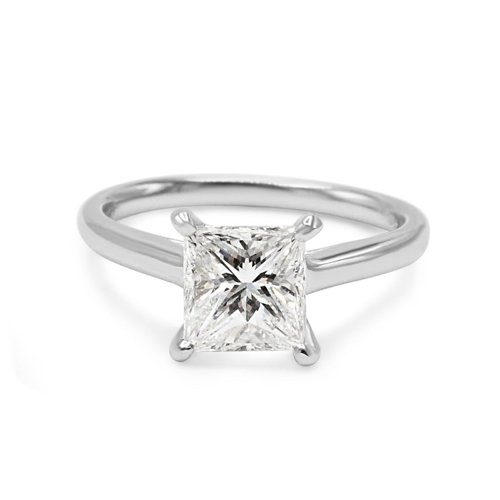 used Princess Cut Diamond Ring - 18ct White Gold