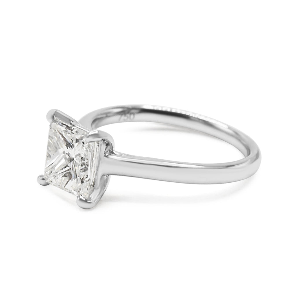 used Princess Cut Diamond Ring - 18ct White Gold