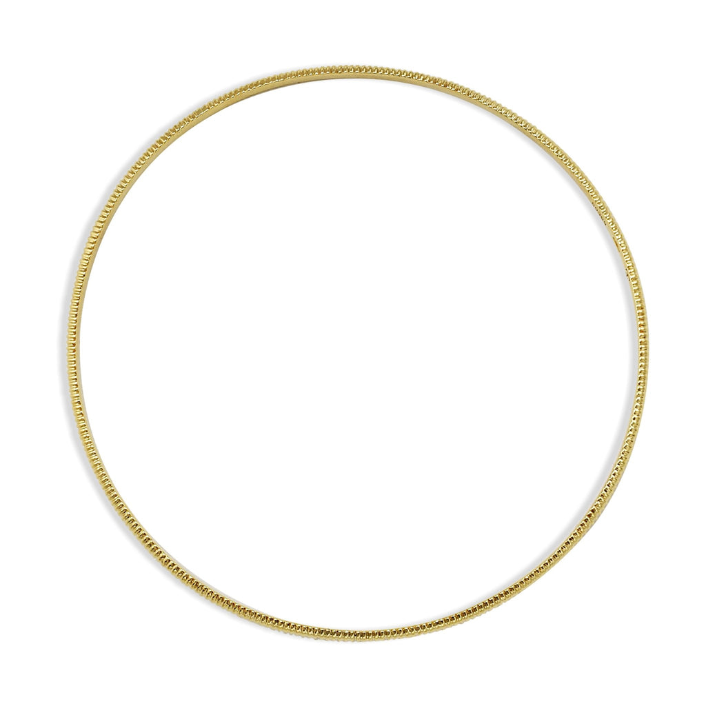 used Ribbed Patterned Finished Theo Fennell Bangle - 18ct Yellow Gold