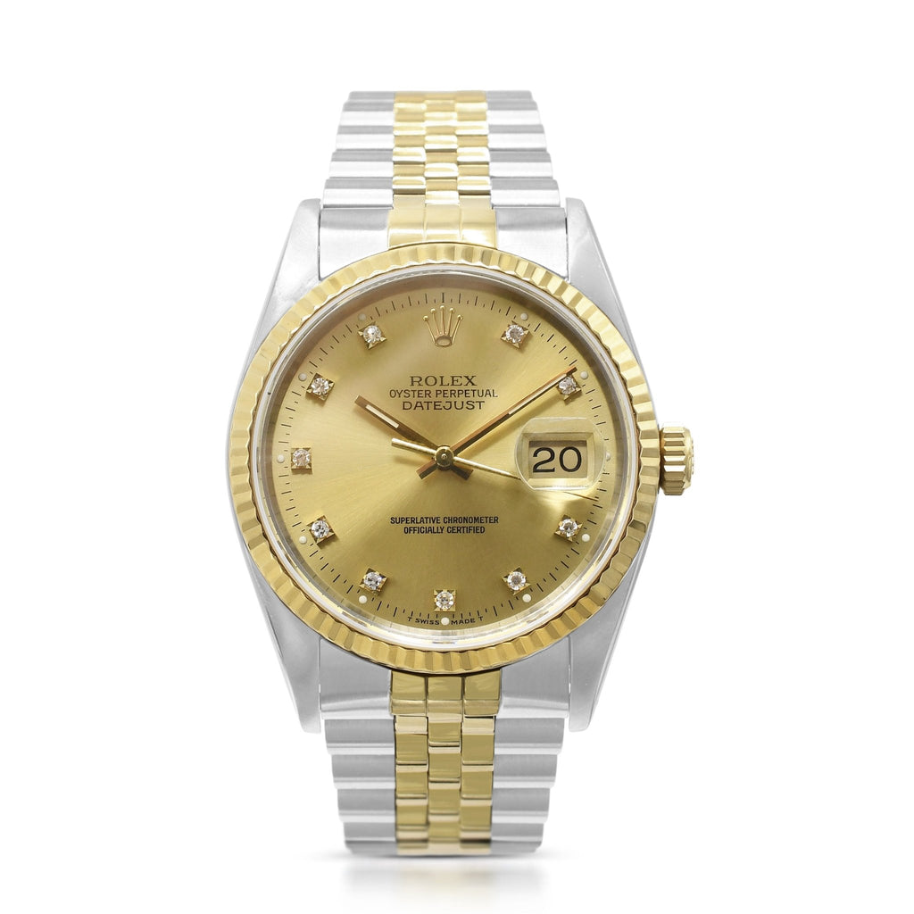 used Rolex 36mm Datejust Steel & 18ct Yellow Gold Watch - Ref 16233