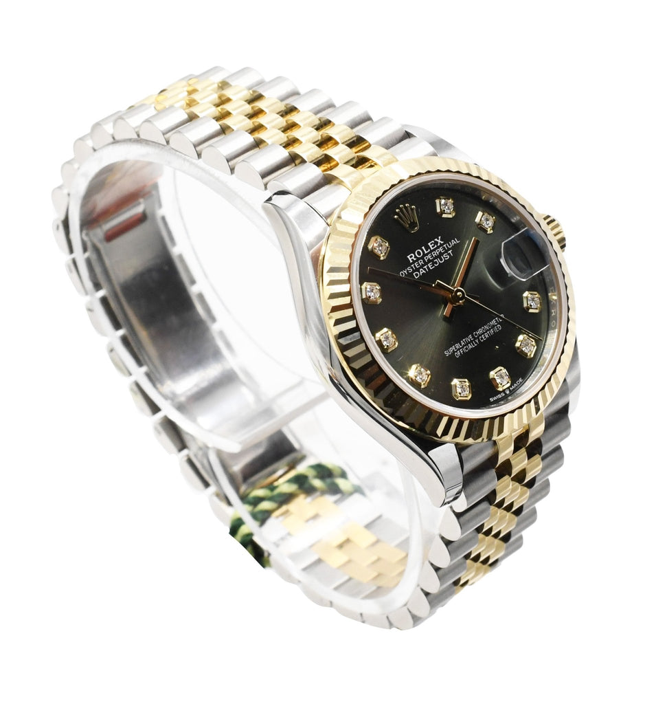 used Rolex Datejust Lady 31, Olive Green, Steel & 18ct Yellow Gold - Ref 278273