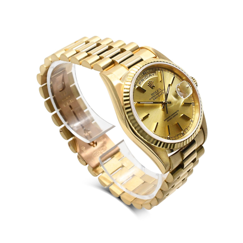 used Rolex Day Date Watch - 18ct Yellow Gold - Ref 18238