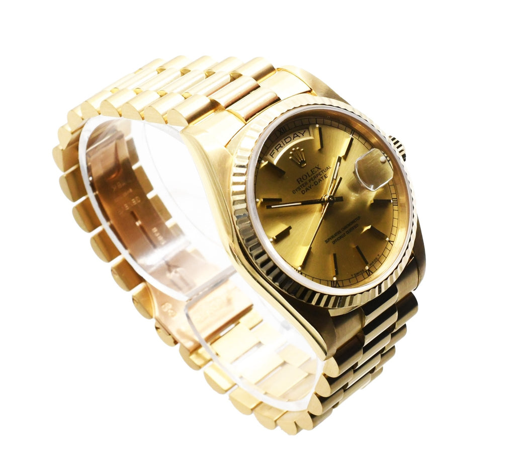 used Rolex Day Date Watch - 18ct Yellow Gold - Ref 18238