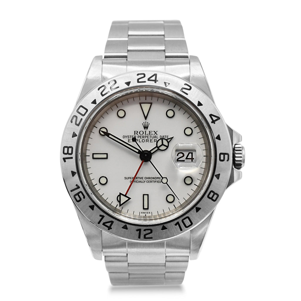 used Rolex Explorer II 40mm White Dial Steel Watch - Ref: 16570