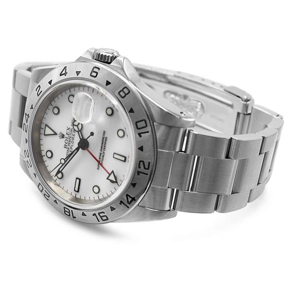 used Rolex Explorer II 40mm White Dial Steel Watch - Ref: 16570