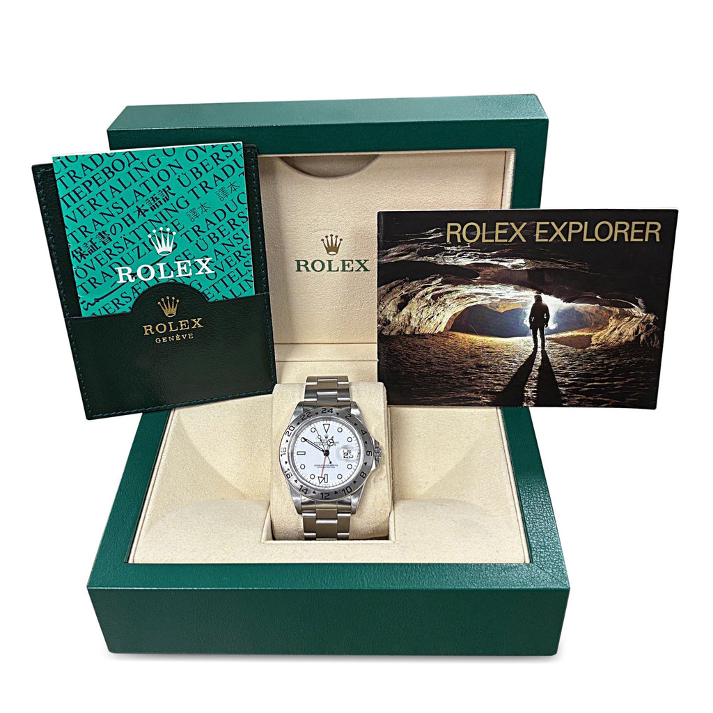 used Rolex Explorer II 40mm White Dial Steel Watch - Ref: 16570