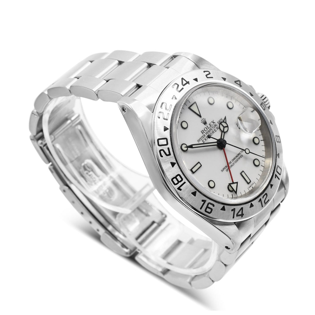 used Rolex Explorer II 40mm White Dial Steel Watch - Ref: 16570