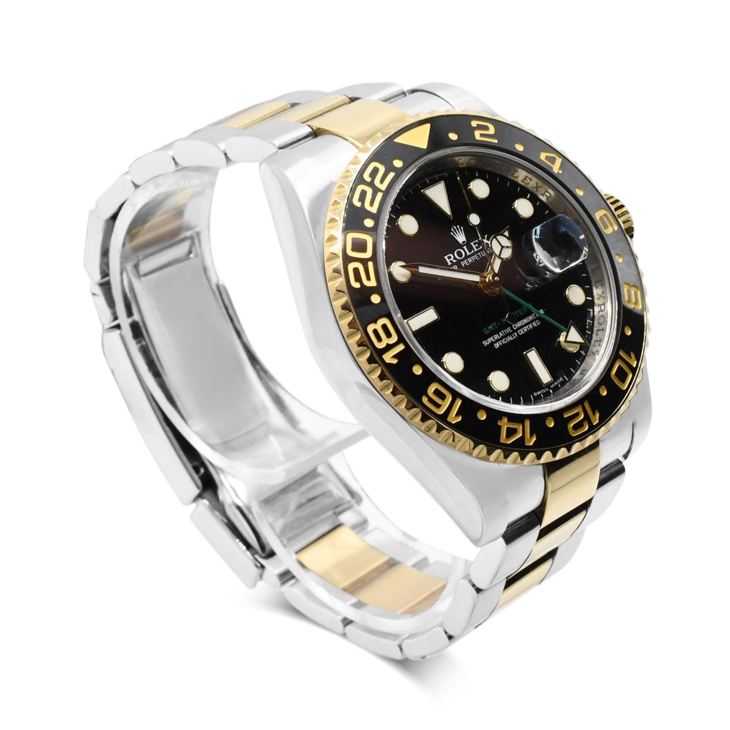 used Rolex GMT Master II 40mm Steel & Yellow Gold Watch - Ref 116713LN