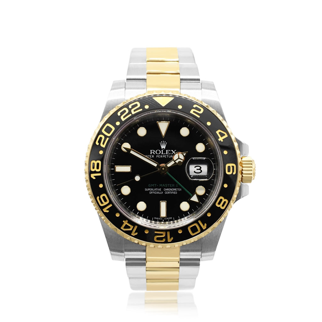 used Rolex GMT Master II 40mm Steel & Yellow Gold Watch - Ref 116713LN