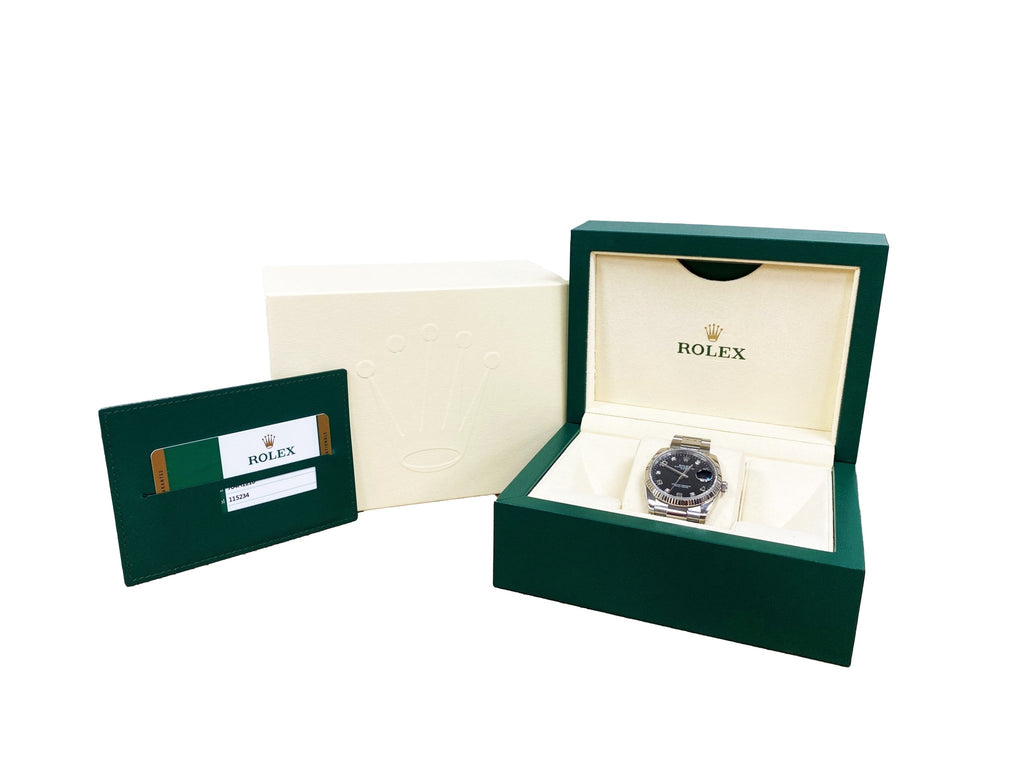 used Rolex Oyster Perpetual Date 34mm Steel Watch - Ref 115234