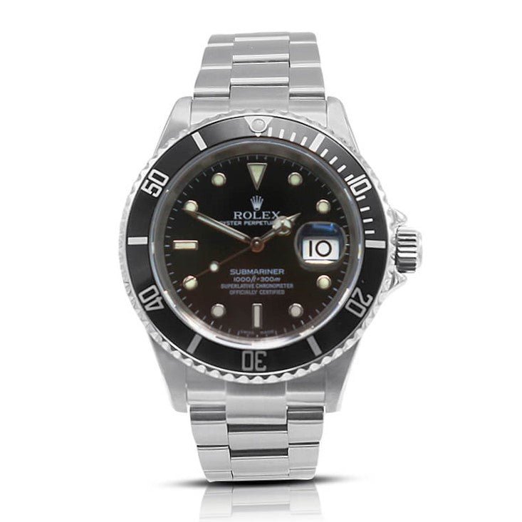 used Rolex Submariner Date 40mm Stainless Steel Watch - Ref: 16610