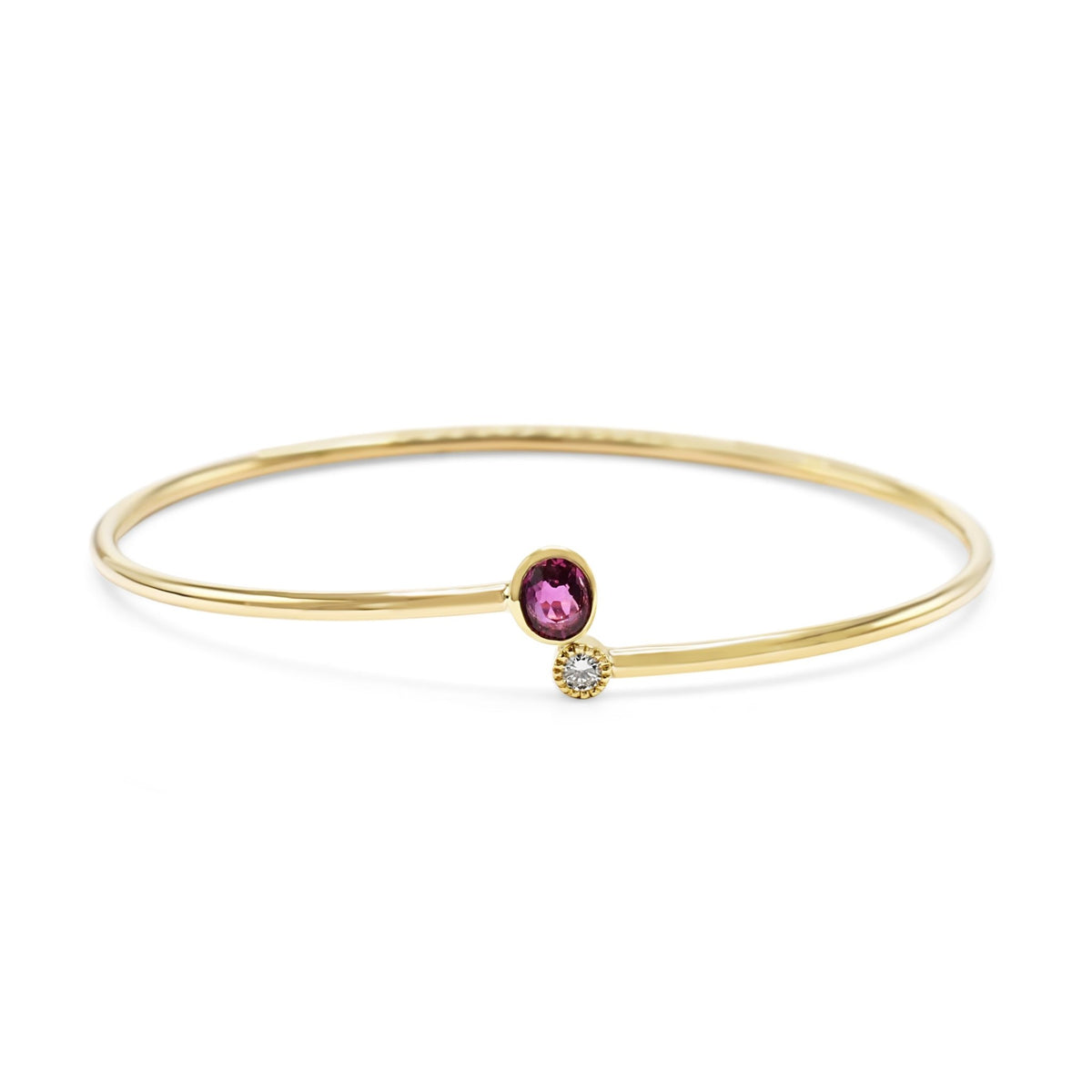 Pre-Owned Ruby & Diamond Torque Bangle I S&R Jewellers
