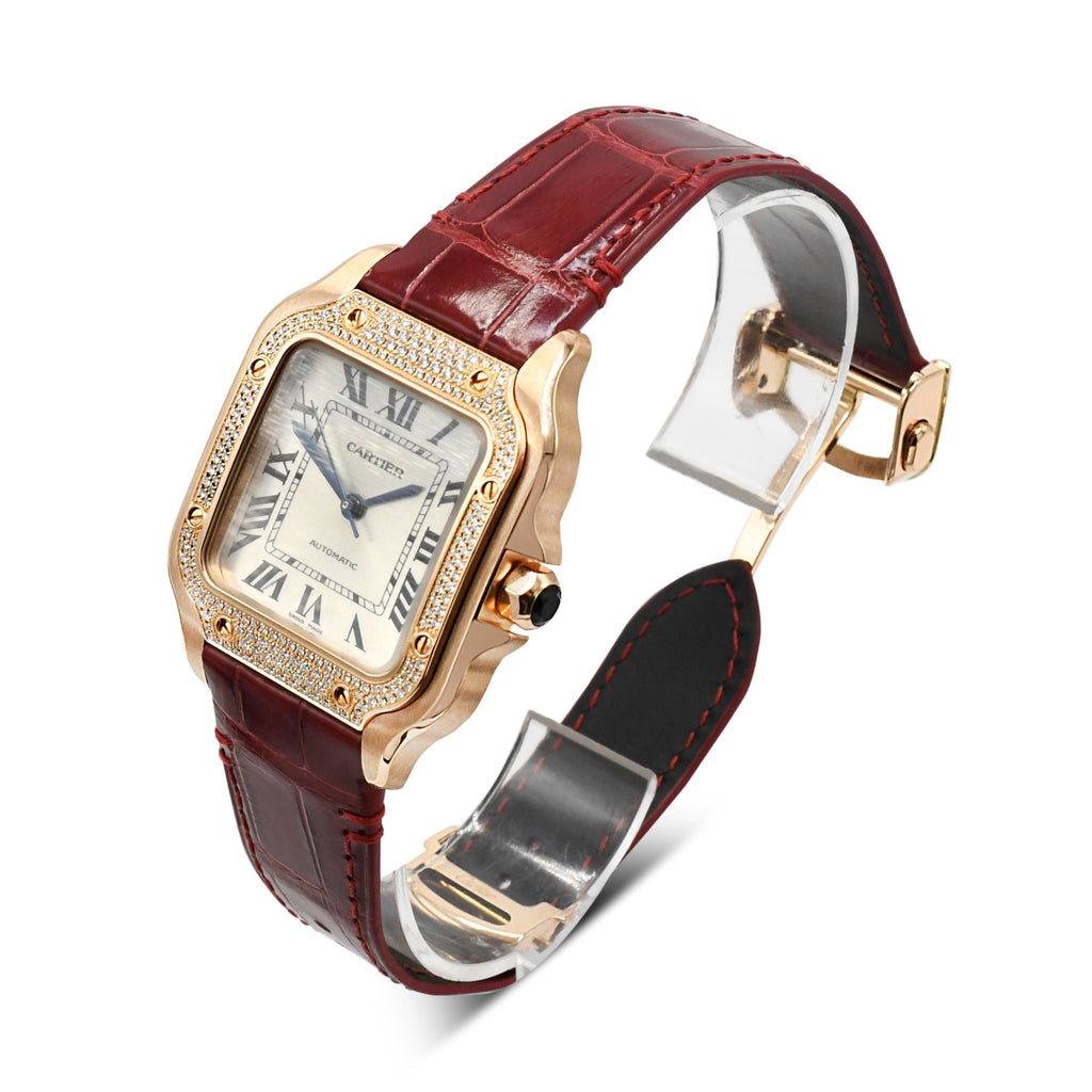 used Santos de Cartier Watch, Medium Model, Mechanical - 18ct Rose Gold