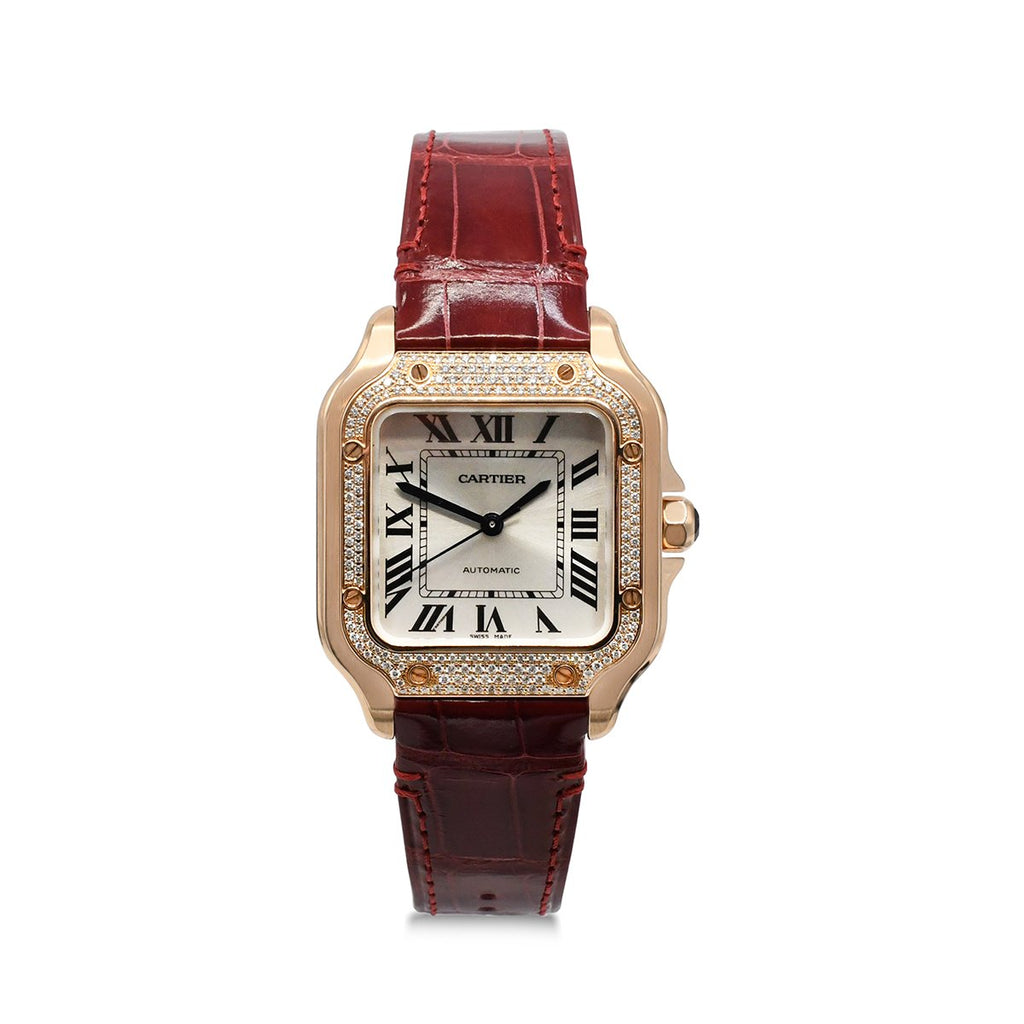 used Santos de Cartier Watch, Medium Model, Mechanical - 18ct Rose Gold