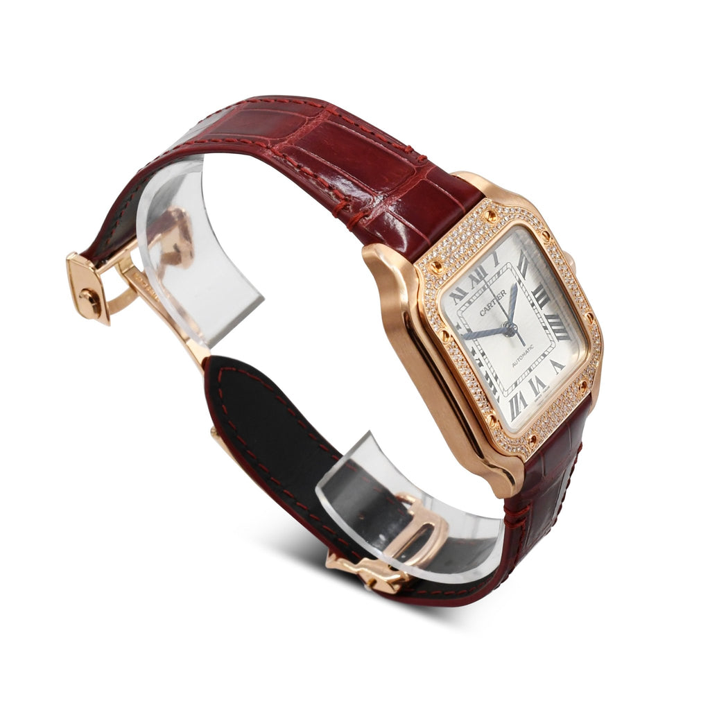 used Santos de Cartier Watch, Medium Model, Mechanical - 18ct Rose Gold