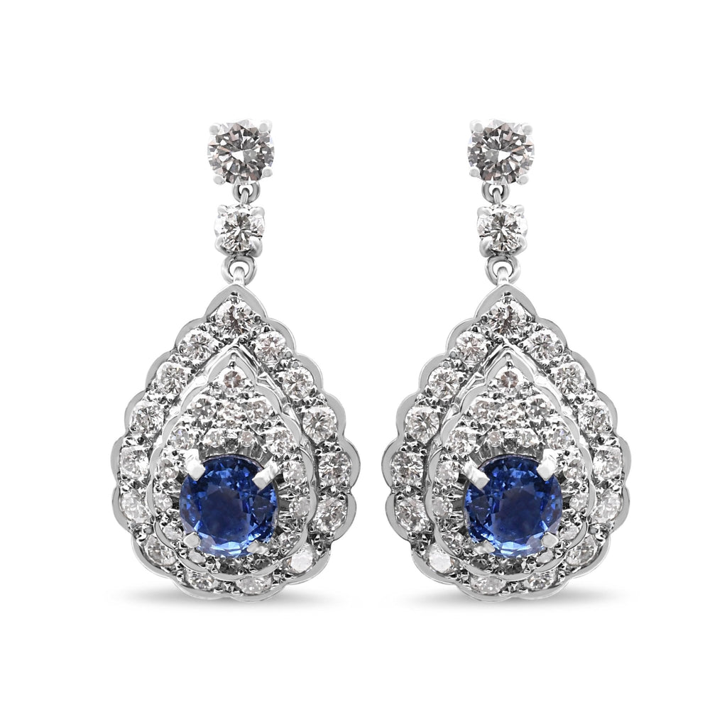 used Sapphire & Diamond Fancy drop earrings