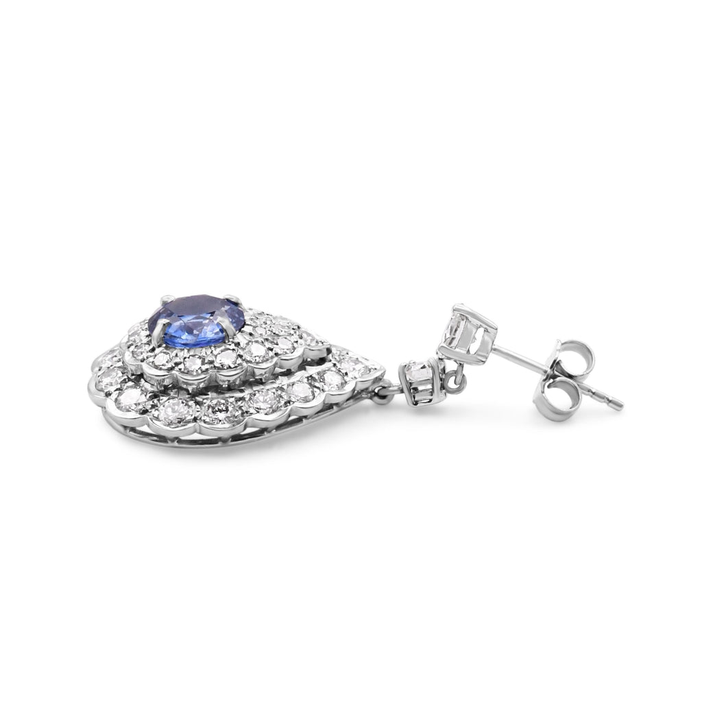 used Sapphire & Diamond Fancy drop earrings