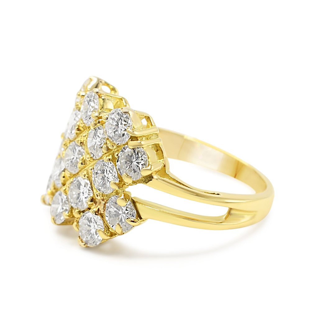 used Seventeen Stone Brilliant Cut Diamond Ring