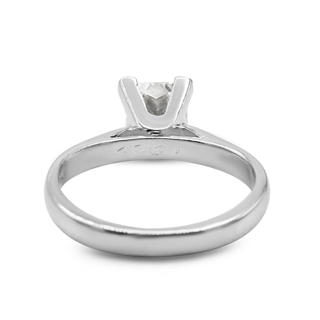 used Solitaire Princess Cut Diamond Ring - Platinum