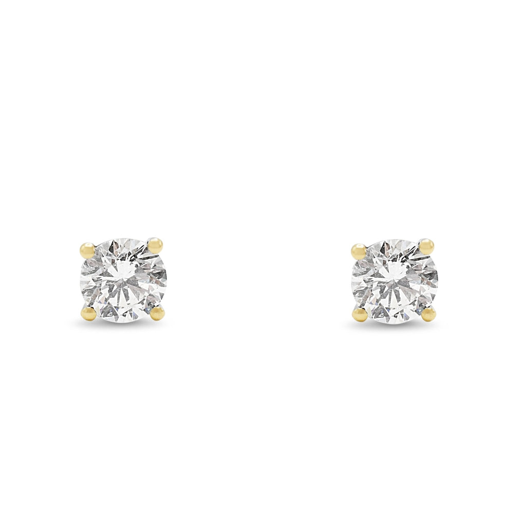 used Solitaire Round Brilliant Cut Diamond Earstuds