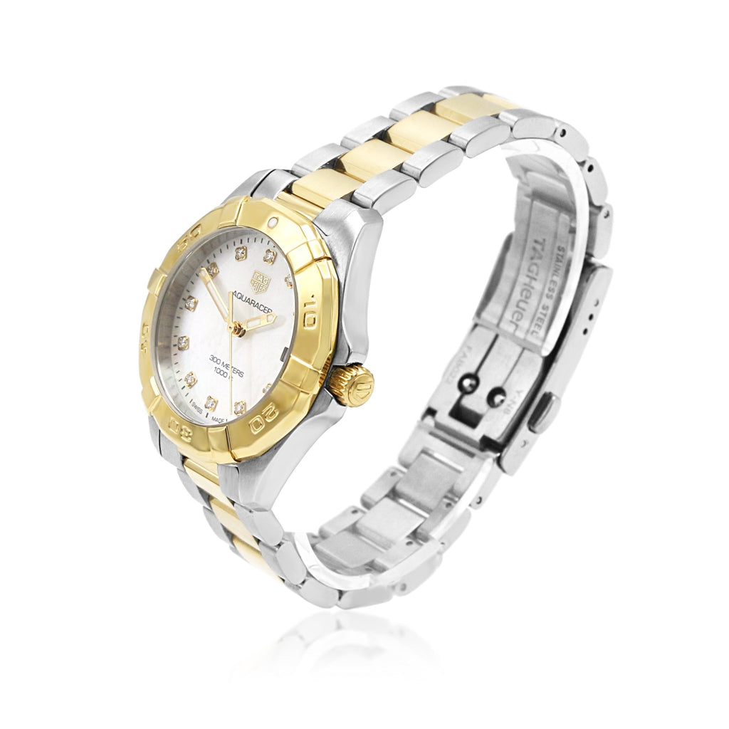 used Tag Heuer Aquaracer 32mm Diamond Dial Quartz Watch