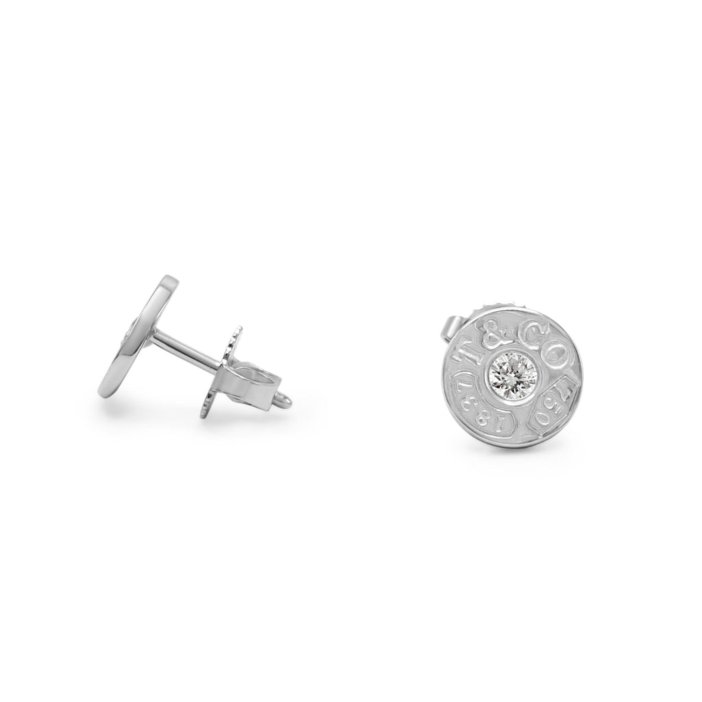 used Tiffany 1837 Circle Diamond Stud Earrings
