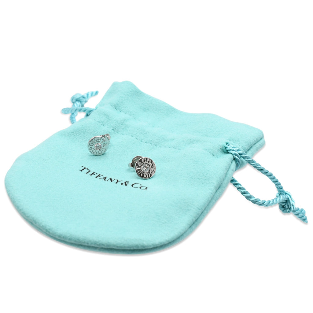 used Tiffany 1837 Circle Diamond Stud Earrings