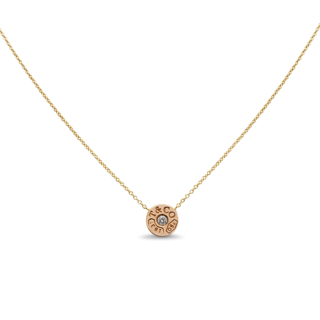 used Tiffany 1837 Diamond Circle Pendant Necklace - 18ct Rose Gold