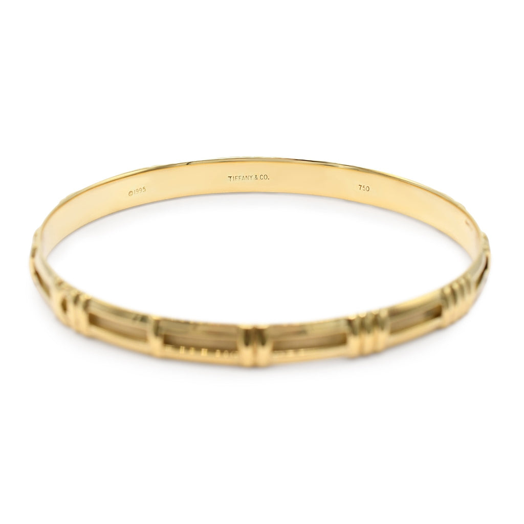 used Tiffany Atlas Bangle - 18ct Yellow Gold