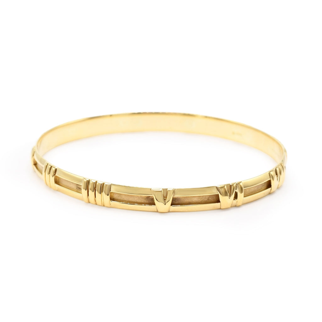 used Tiffany Atlas Bangle - 18ct Yellow Gold