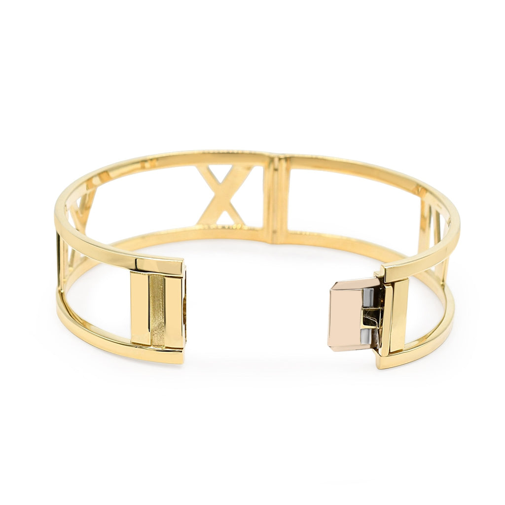 used Tiffany Atlas Bangle, Hinged - 18ct Yellow Gold