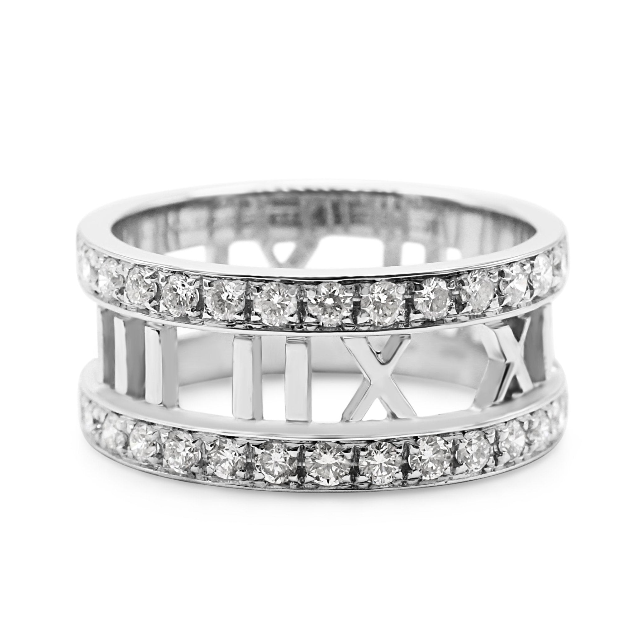 Pre-Owned Tiffany Atlas Diamond Set Band Ring I S&R