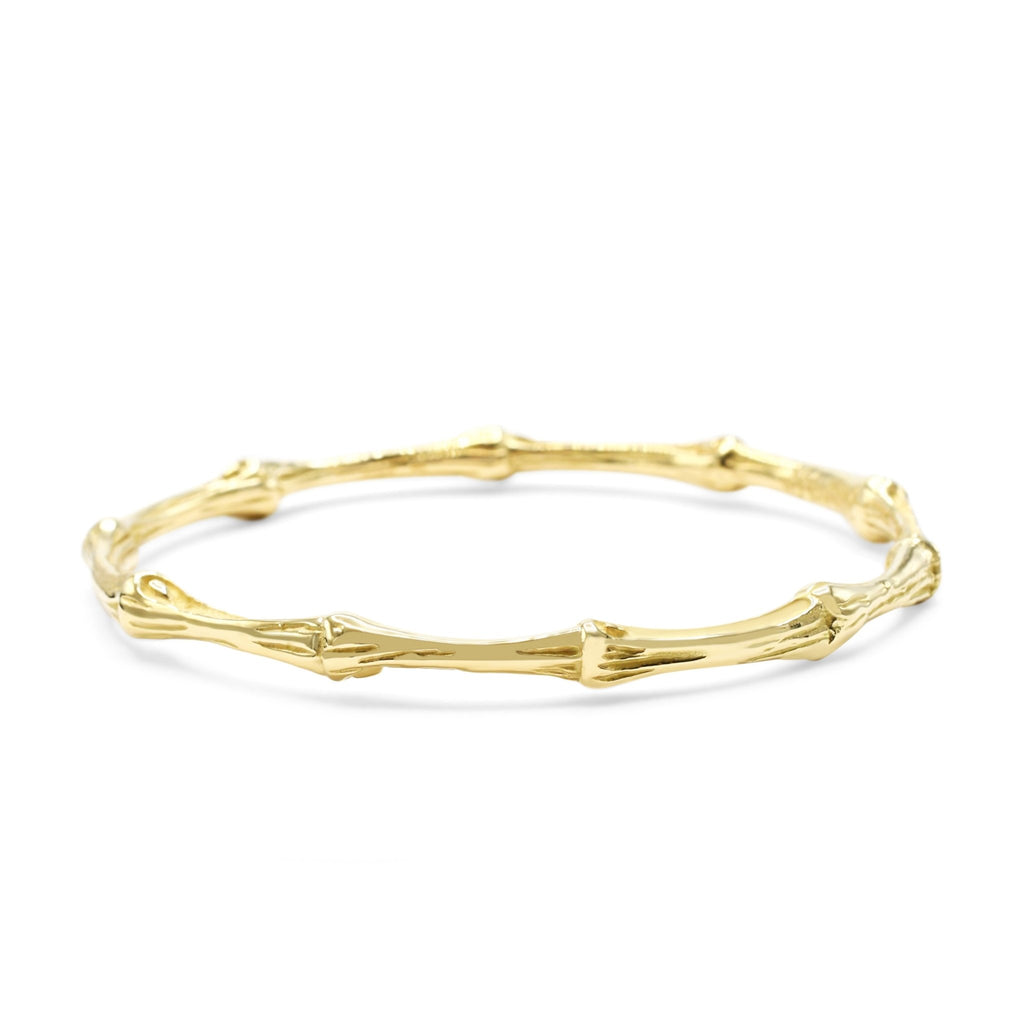 used Tiffany Bamboo Design Solid Bangle - 18ct Yellow Gold