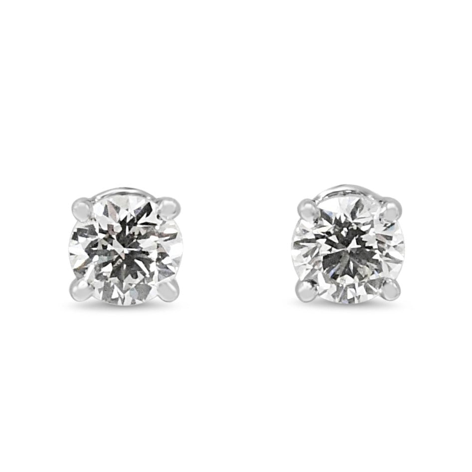 used Tiffany Certificated Brilliant Cut Diamond Earstuds 0.60cts I VVS2