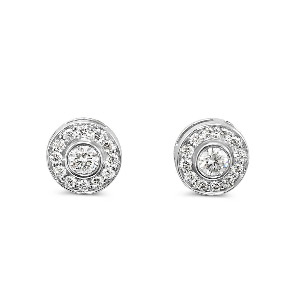 used Tiffany Circlet Diamond Stud Earrings, Mini - Platinum