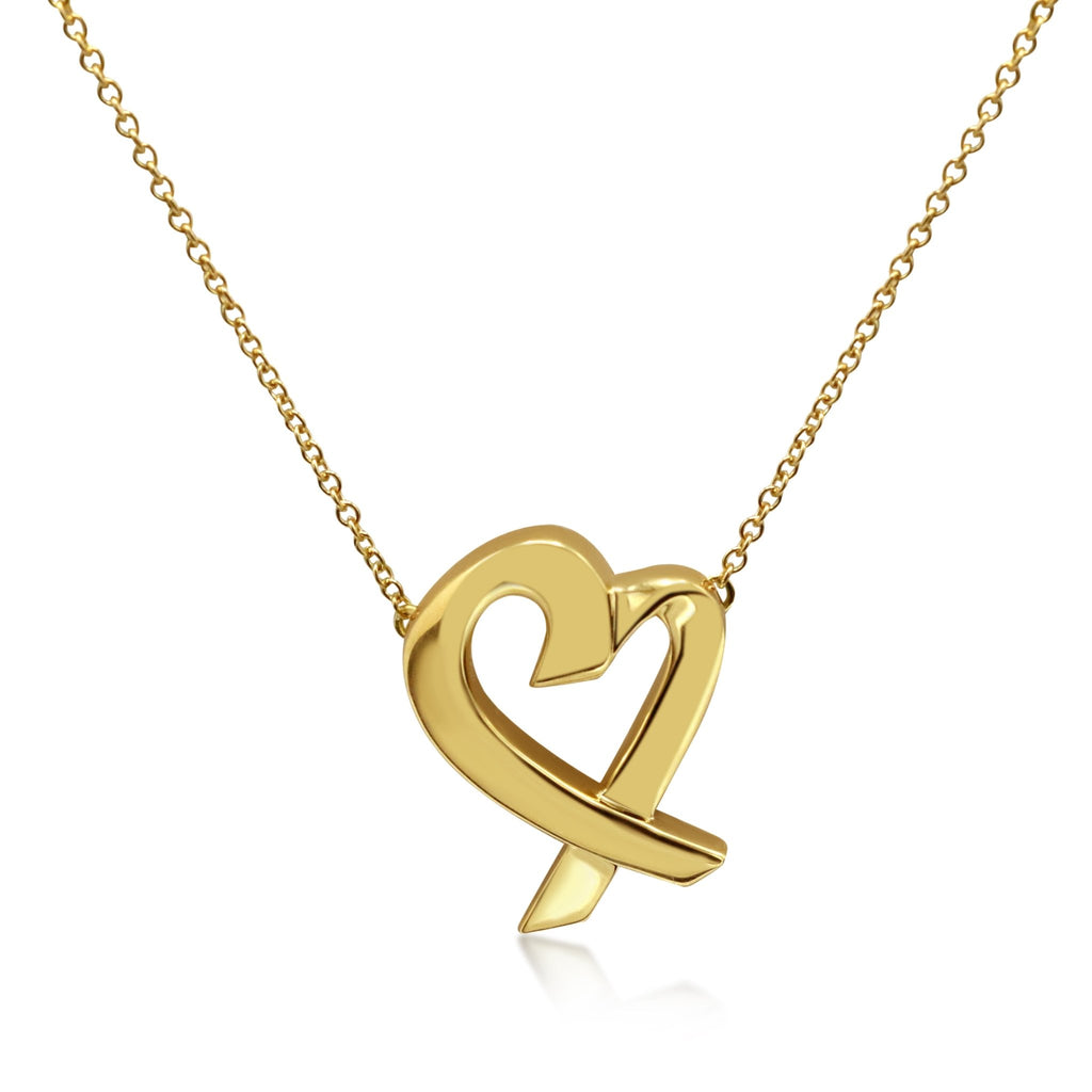 used Tiffany & Co Paloma Picasso Loving Heart Necklace - 18ct Yellow Gold