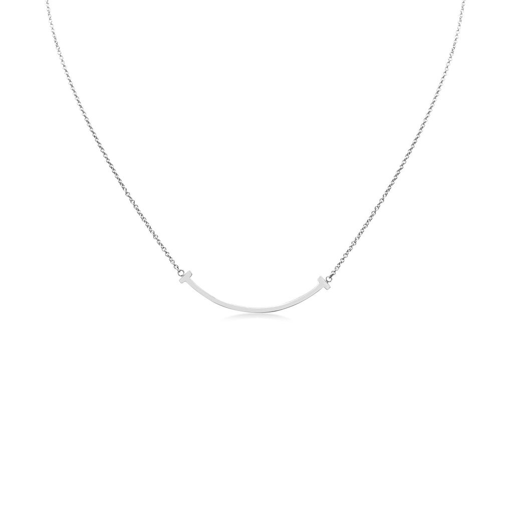 used Tiffany & Co T Smile Pendant On Necklace