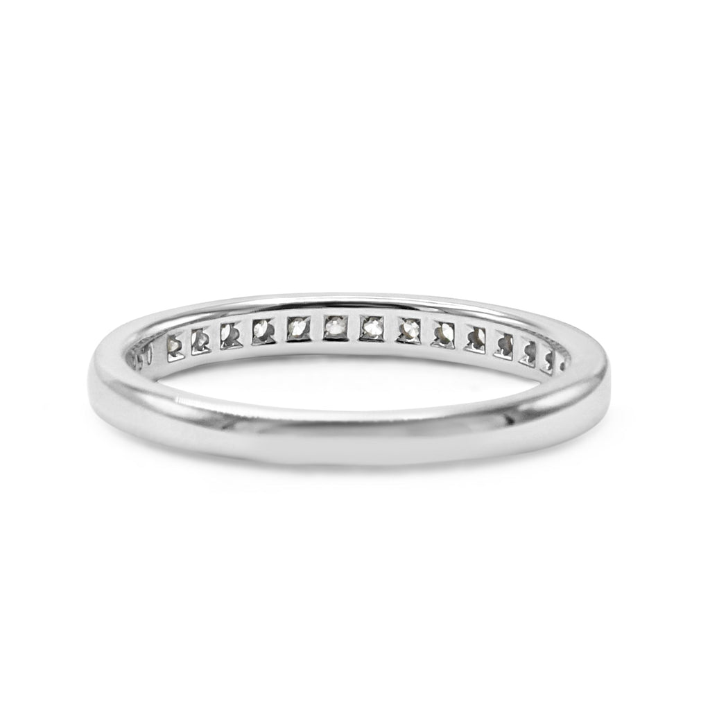 used Tiffany Diamond Half Eternity 2.5mm Band Ring - Platinum