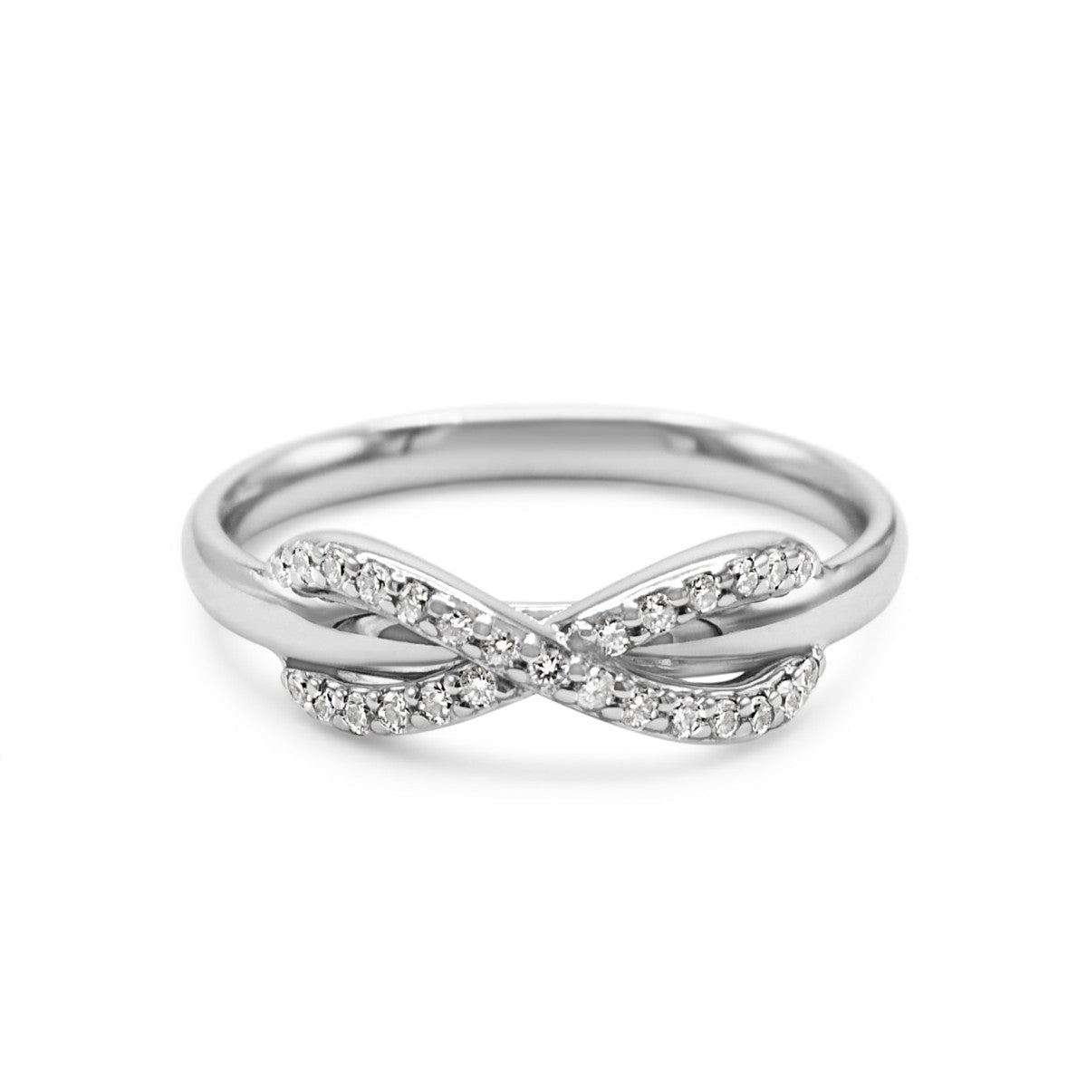 Diamond Infintyr Rings Pre-Owned Tiffany Diamond Infinity Ring - 18ct Gold I S&R