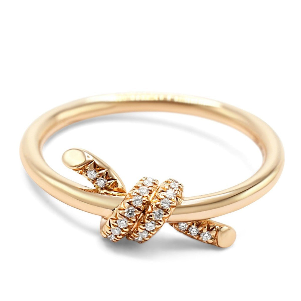 Pre-Owned Tiffany Diamond Knot Ring In Rose I S&R