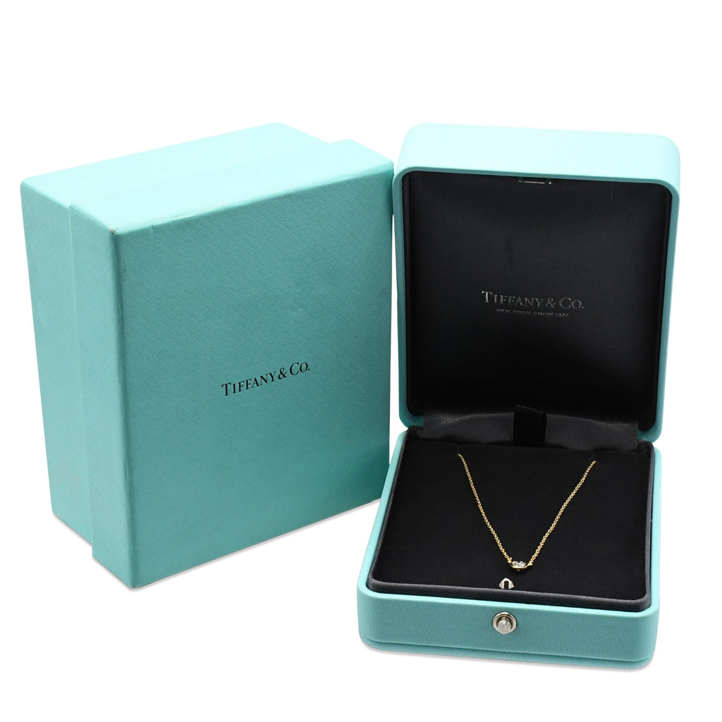 used Tiffany Diamonds by the Yard Single Diamond Pendant Necklace