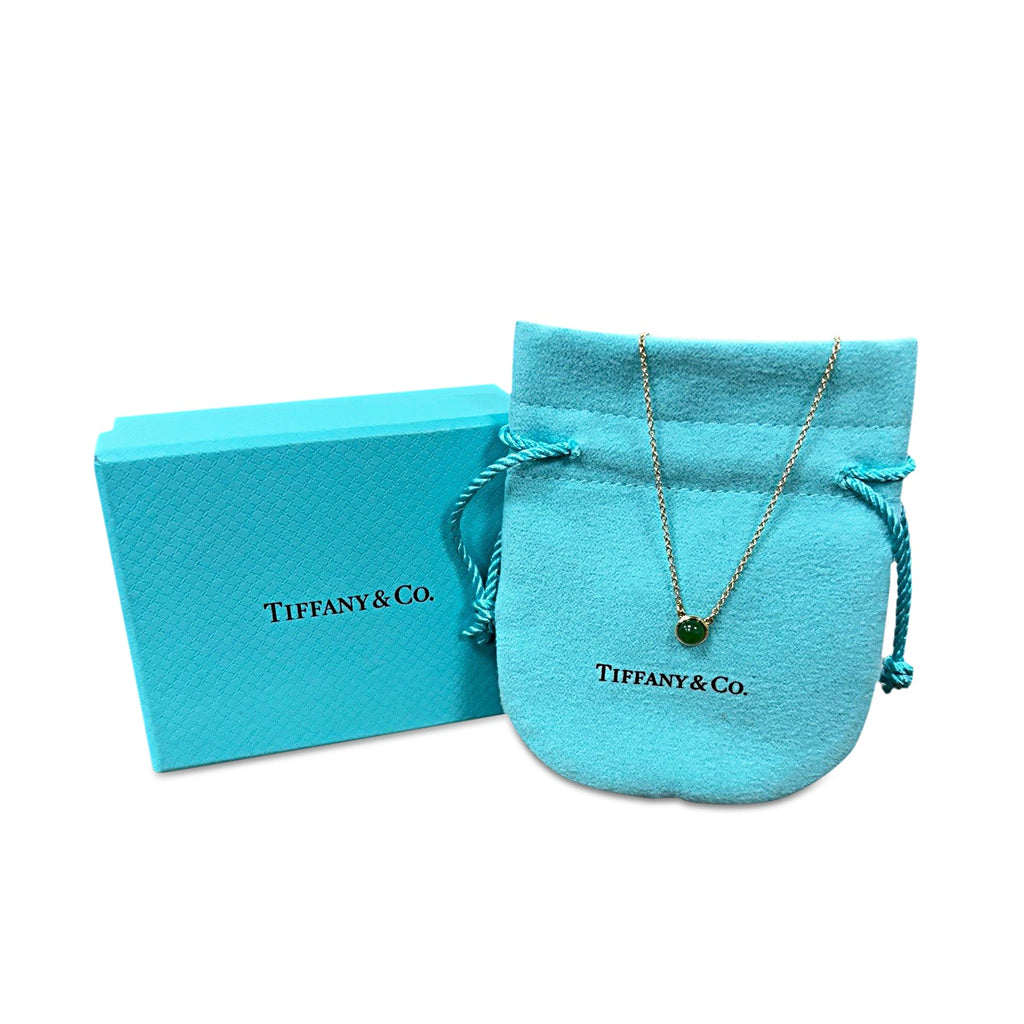 used Tiffany Elsa Peretti Color by the Yard Green Jade Pendant Necklace