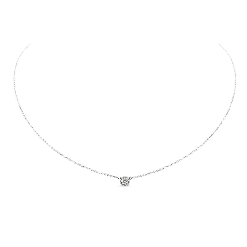 used Tiffany Elsa Peretti Diamond By The Yard Pendant Necklace