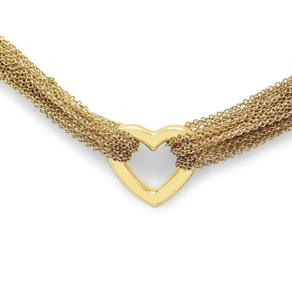 used Tiffany Elsa Peretti Heart Toggle Pendant To Multi Strand Chain