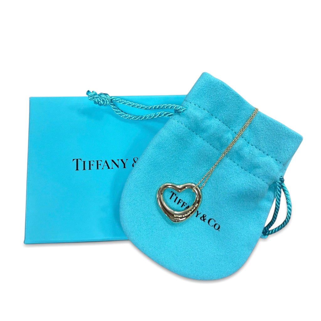 used Tiffany Elsa Peretti Open Heart Pendant Necklace - 18ct Yellow Gold
