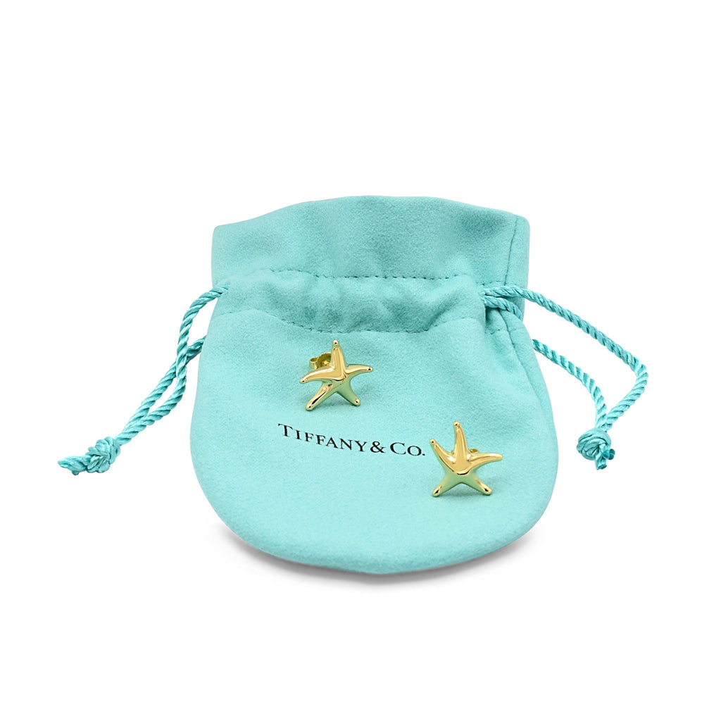 used Tiffany Elsa Peretti Starfish Earrings - 18ct Yellow Gold