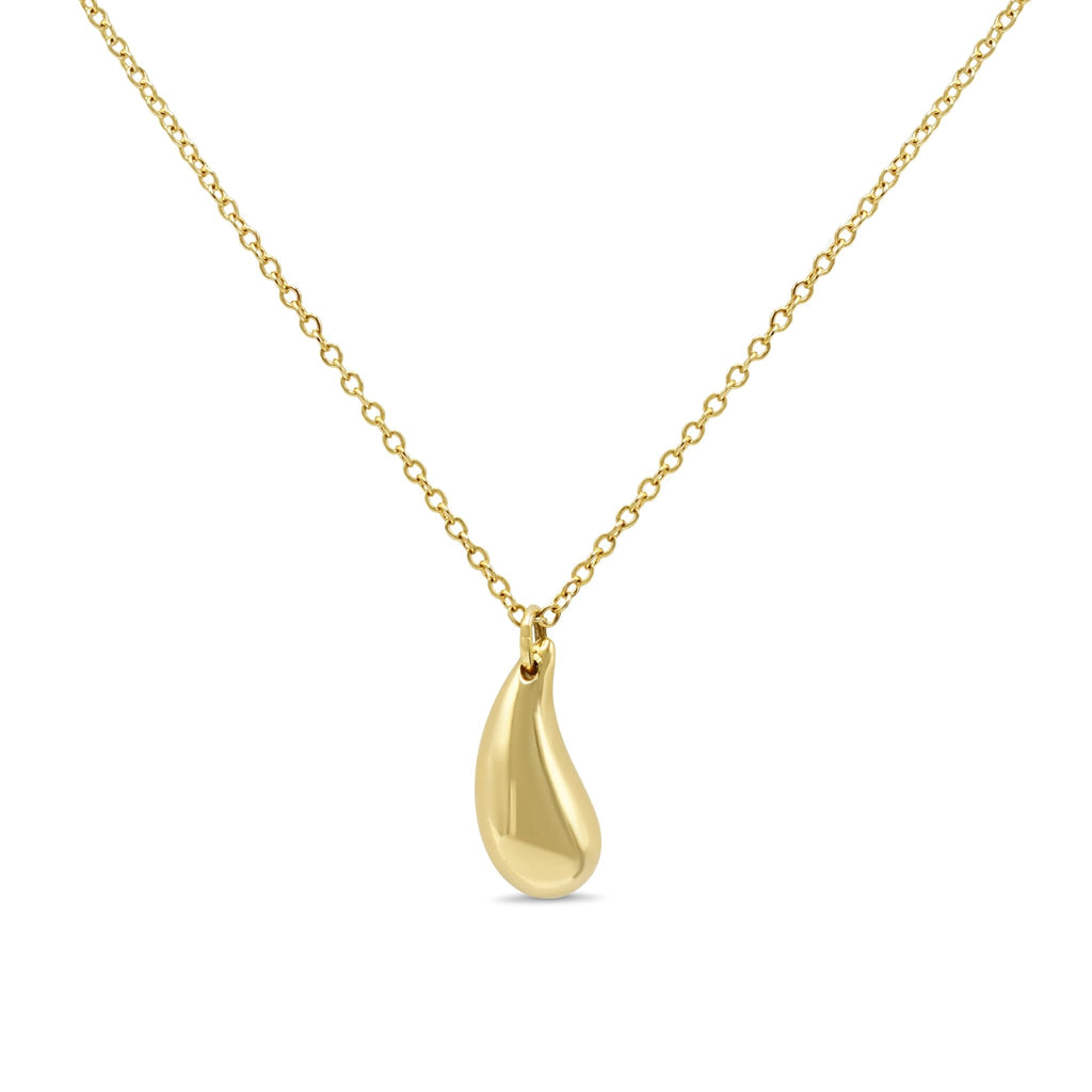 used Tiffany Elsa Peretti Teardrop Pendant On Necklace