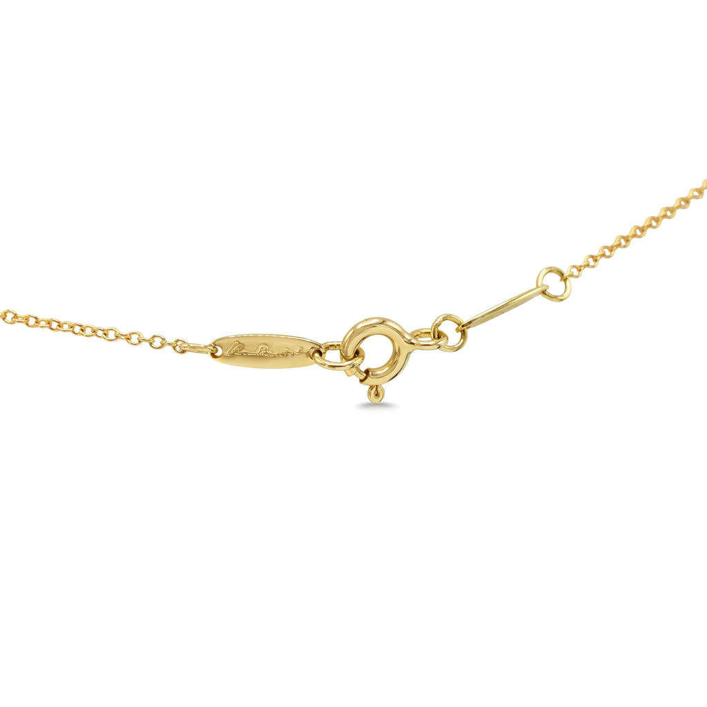 used Tiffany Elsa Peretti Teardrop Pendant On Necklace