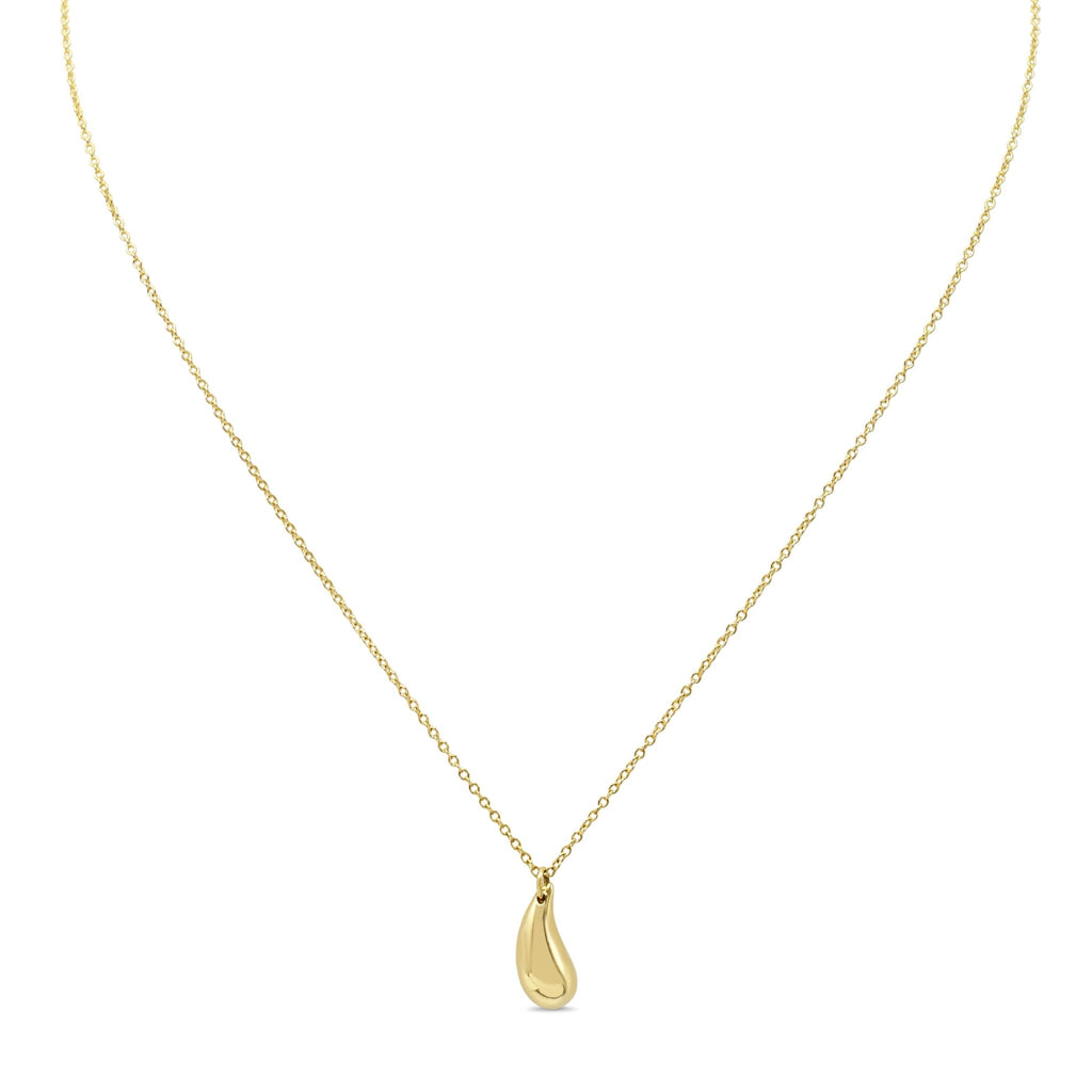 used Tiffany Elsa Peretti Teardrop Pendant On Necklace