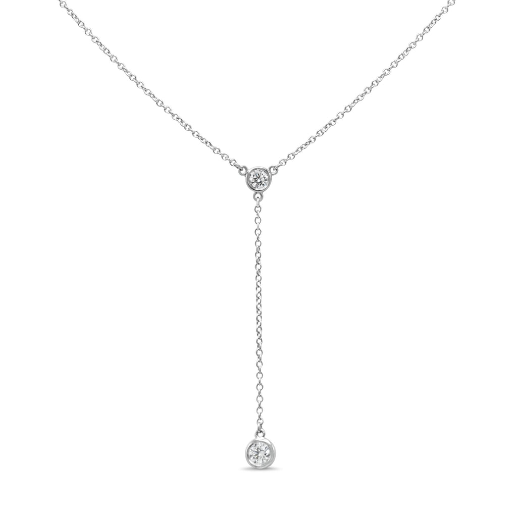 used Tiffany Elsa Perretti Diamonds By The Yard Necklace - Platinum
